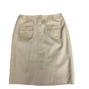 Women’s Size 4 Petite Talbots Wool Tan Skirt‎